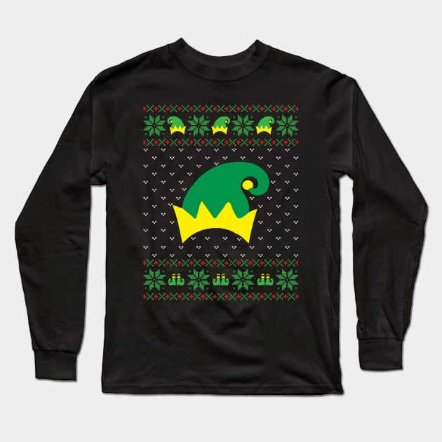 Elf christmas Long Sleeve T-Shirt by MZeeDesigns